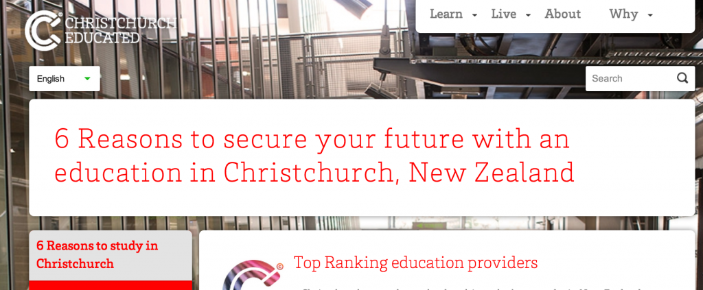 Christchurch Educated promotes six reasons to consider studying there