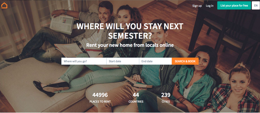 Housing Anywhere student accommodation rentals for international students