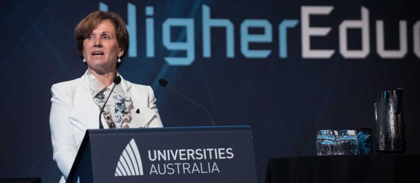 Belinda Robinson at Universities Australia's conference 2017